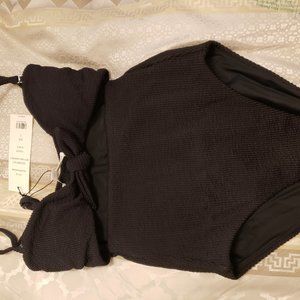 Veronica Beard black cut out one-piece swimsuit